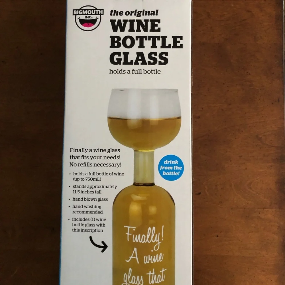 Big Mouth The Original Novelty Wine Bottle Glass